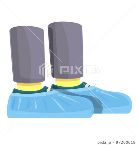 Protect shoe icon cartoon vector. Medical protection. Wear clean 97200619