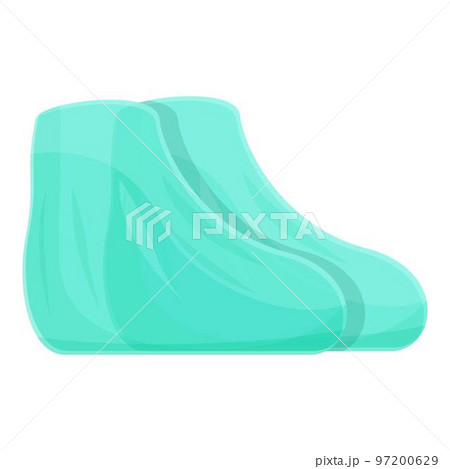 Boot safety icon cartoon vector. Shoe cover. Wear clean 97200629
