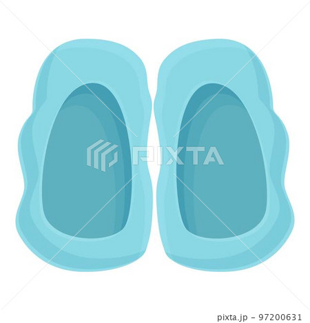Surgical shoe cover icon cartoon vector. Medical protection. Sign safety 97200631