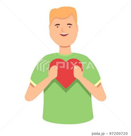 Love down child icon cartoon vector. Syndrome down day. Medicine support 97200720