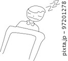 熟睡している男の子のスケッチ 97201278