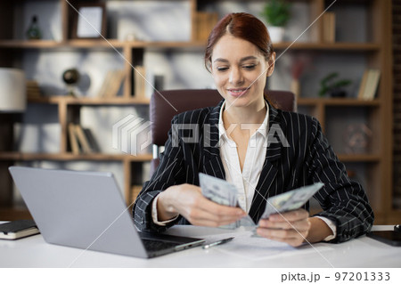 Woman counting money. Business investment. Woman counting money. Business investment. 97201333