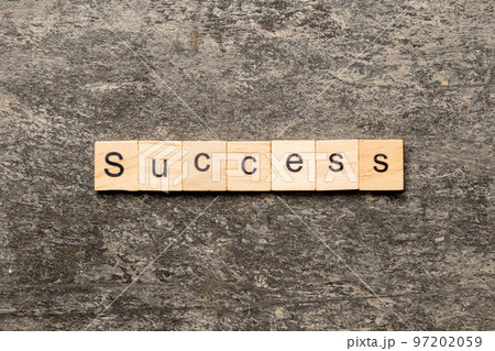 Success word written on wood block. Success text on table, concept Success word written on wood block. Success text on table, concept 97202059