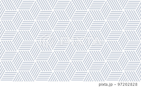 Seamless Geometric Op Art Pattern. 3D Illusion. White Textured Background. 97202828