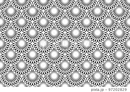 Seamless Decorative Geometric Lace Pattern. Art Deco Motif. 97202829