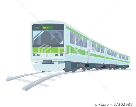 線路を走る山手線のベクターイラスト 97202939