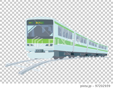 線路を走る山手線のベクターイラスト 97202939