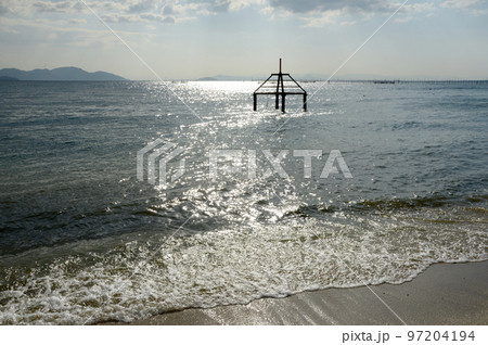 北小松漁港　湖畔の風景　滋賀県大津市北小松 97204194
