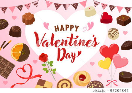 オシャレなバレンタインバナー素材 97204342