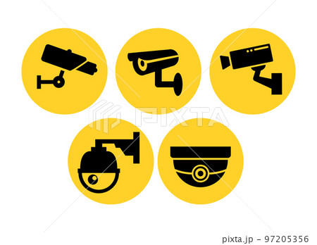 CCTV camera icon vector security video sign. cctv symbol silhouette safety system icon logo 97205356