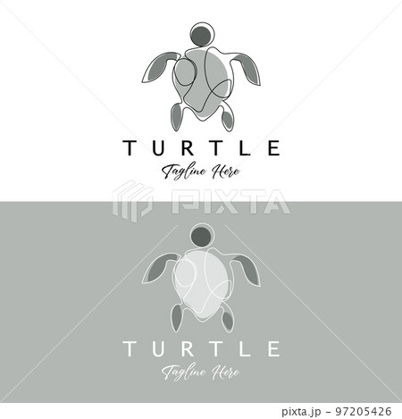 Sea Turtle Logo Design Protected Amphibian Marine Animal Icon Illustration, Vector Brand Corporate Identity 97205426
