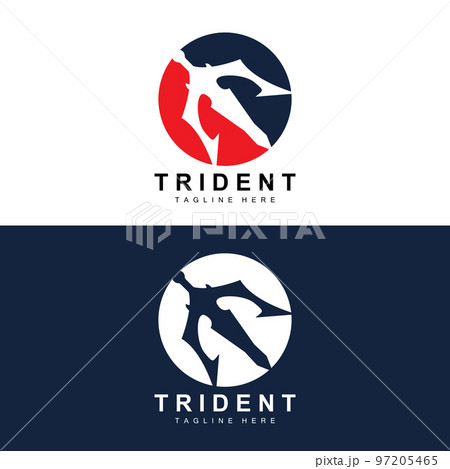 Trident Logo Template Vector Icon Design, god war weapon, spear power of the ocean Trident Logo Template Vector Icon Design, god war weapon, spear power of the ocean 97205465