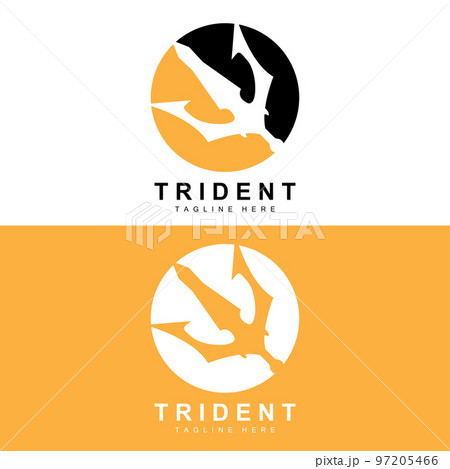 Trident Logo Template Vector Icon Design, god war weapon, spear power of the ocean Trident Logo Template Vector Icon Design, god war weapon, spear power of the ocean 97205466