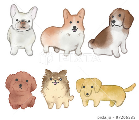 いろいろな犬のイラスト素材 [97206535] - Pixta