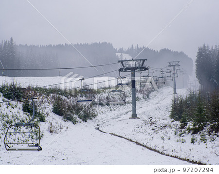 the cable car in Bukovel in winter 97207294