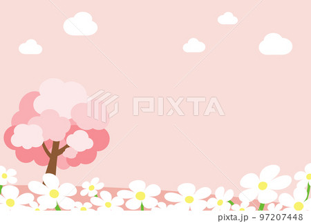 背景イラスト_桜の背景 97207448