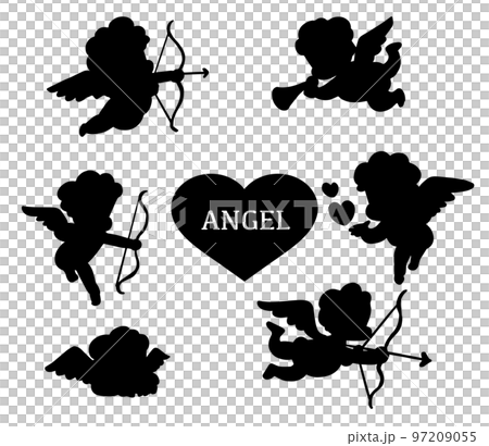 天使　エンジェルのシルエット 97209055