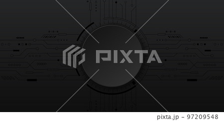 Abstract technology background. Hi tech digital and communication concept. Vector background design with circuit line. Vector illustration. 97209548