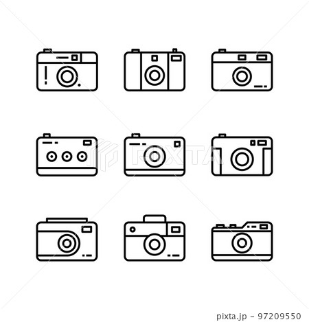 Camera outline icon set. Vector illustration. 97209550