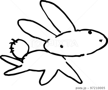 下手なうさぎのイラスト 子供の落書き 卯年 下手なうさぎのイラスト 子供の落書き 卯年 97210005