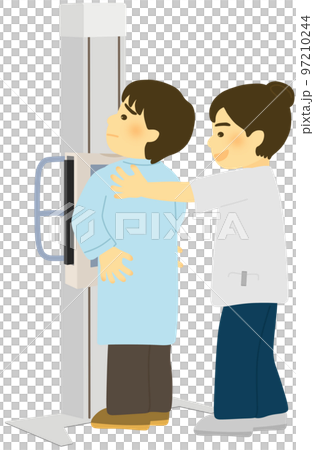 Radiologist and patient taking x-rays Radiologist and patient taking x-rays 97210244