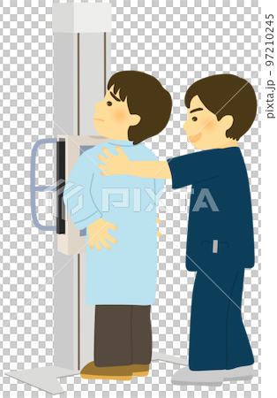 Radiologist and patient taking x-rays Radiologist and patient taking x-rays 97210245