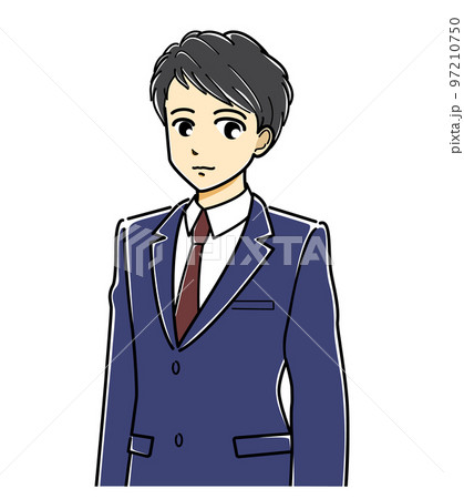 立っているスーツの若い男性(上半身・斜め向き) 立っているスーツの若い男性(上半身・斜め向き) 97210750