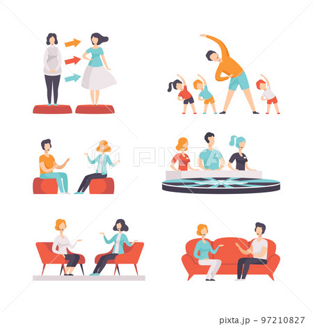 Tv Show and Television Program with People Participating in Game and Interview Vector Set Tv Show and Television Program with People Participating in Game and Interview Vector Set 97210827