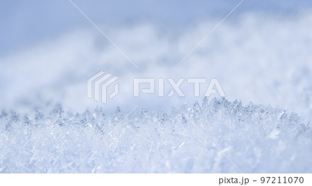 Fresh white snow background. Natural winter backdrop. Texture in blue tones 97211070