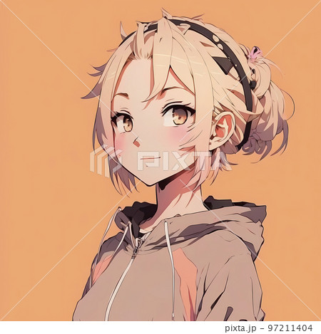 こちらを見つめるかわいい少女 アニメ風「AI生成画像」 こちらを見つめるかわいい少女 アニメ風「AI生成画像」 97211404