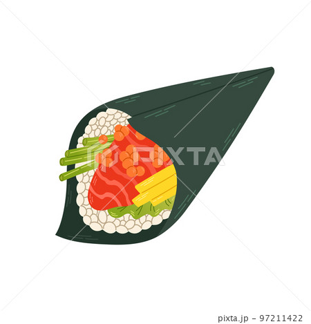 Temaki japan asian food vector logo design pack isolated on white background Temaki japan asian food vector logo design pack isolated on white background 97211422