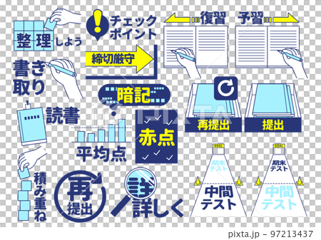 学校・勉強・学習に関するイラストセット 97213437
