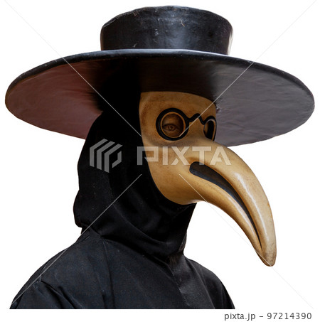 Portrait of a plague doctor mask 97214390