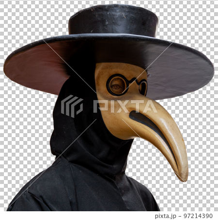 Portrait of a plague doctor mask 97214390