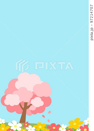 背景イラスト_桜の背景 背景イラスト_桜の背景 97214707