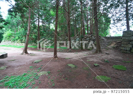 【日本100名城】安土城　本丸と天主台と伝台所石垣　滋賀県近江八幡市 97215055