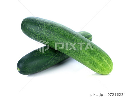 fresh cucumber isolated on white background. 97216224
