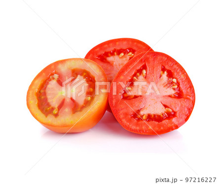 Fresh tomatoes isolated on white 97216227