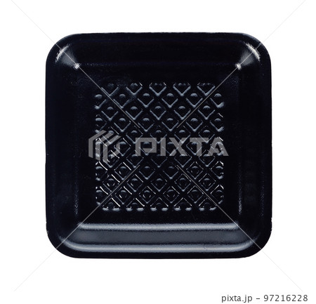 Empty foam food container isolated on white. Empty foam food container isolated on white. 97216228