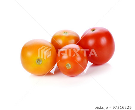 cherry tomatoes isolated on white background. 97216229