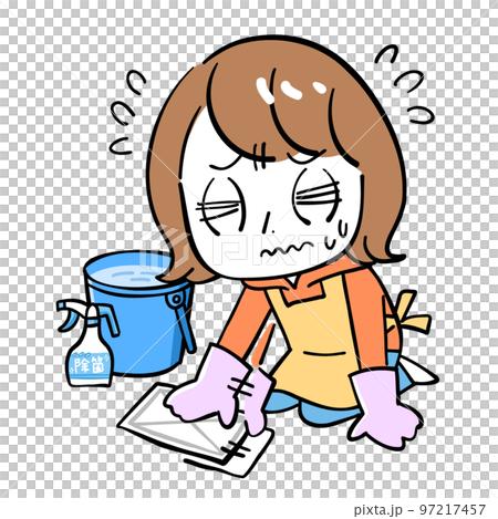 女性　大掃除　大変 97217457