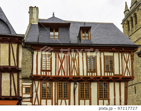 Vintage architecture of Vannes, Brittany, France 97217727