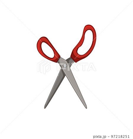 cartoon scissors cutting