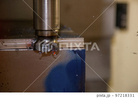 The Rough cutting process of machining center. The Rough cutting process of machining center. 97218331
