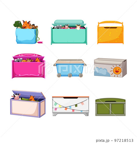 toy box set cartoon vector illustrationのイラスト素材 [97218513] - PIXTA
