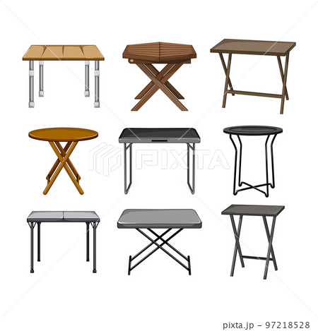 folding table set cartoon vector illustration 97218528