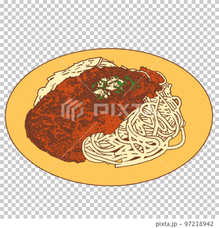 肉醬意大利面的插圖圖像 97218942