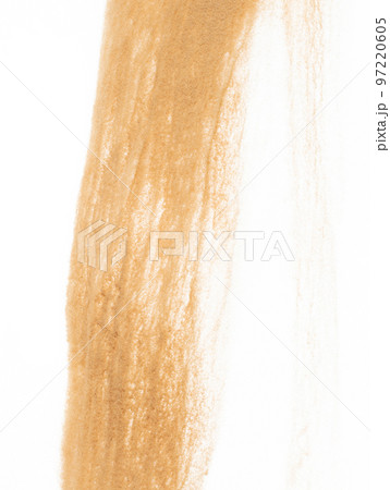 Small size fine Sand flying explosion, Golden grain wave explode. Abstract cloud fly. Yellow colored sand splash silica in Air. White background Isolated high speed shutter, throwing freeze shot 97220605
