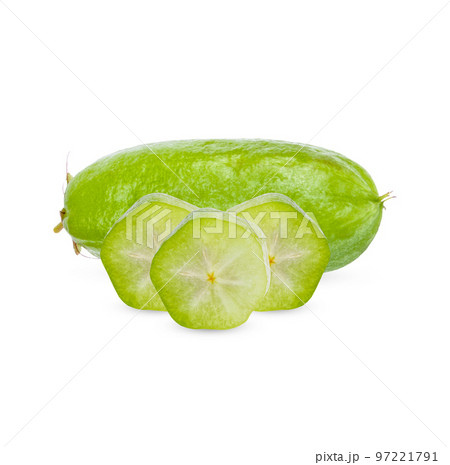 Bilimbi fruit (Bilimbing, Averrhoa bilimbi Linn) isolated on white background 97221791