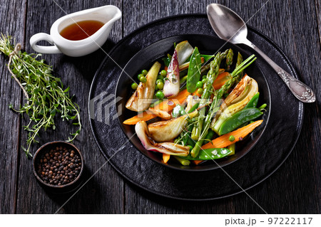 french Barigoule of summer vegetables in bowl french Barigoule of summer vegetables in bowl 97222117